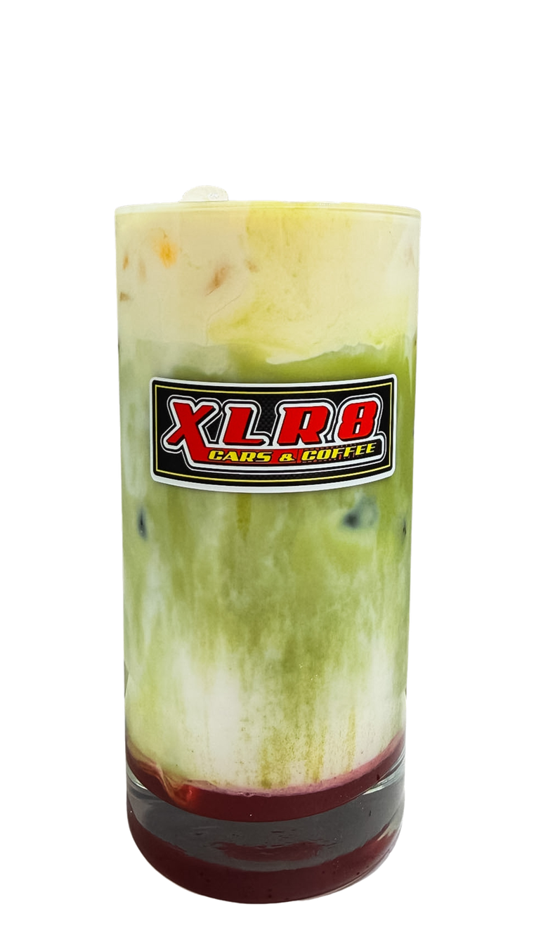 XLR8 Coffee matcha and strawberry special
