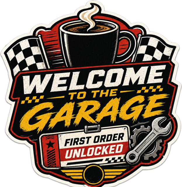 Welcome to the Garage — XLR8 collectible sticker